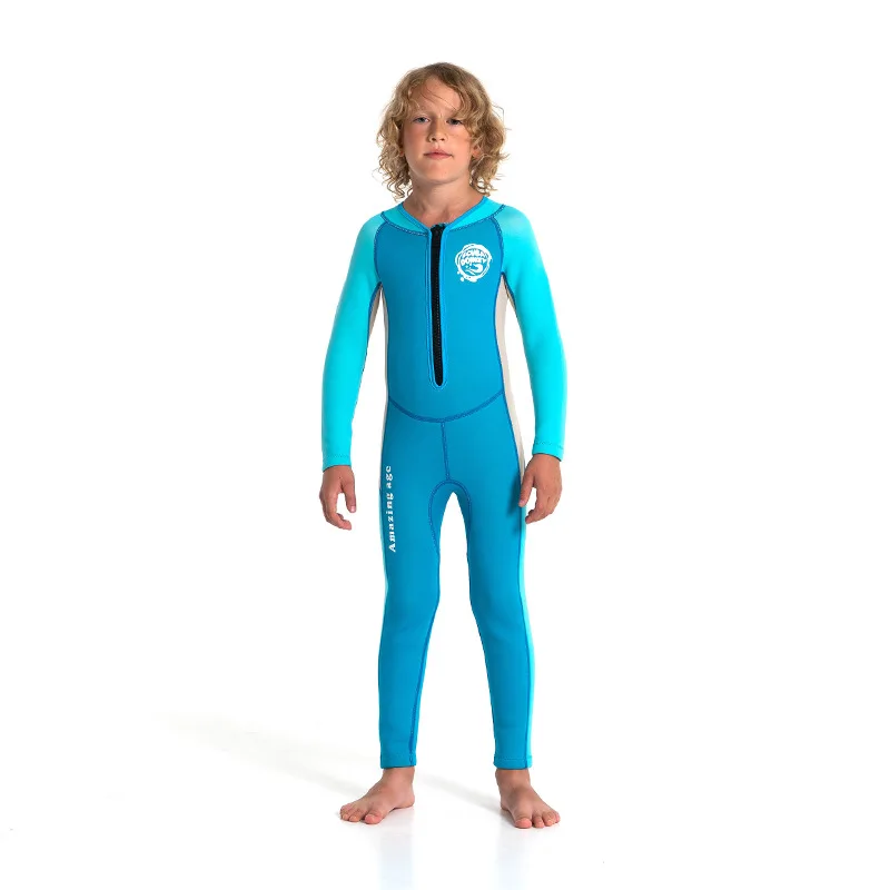 2.5MM Neoprene Scuba Keep Warm Water Sport Full Body Swim Diving Suit For Kids Snorkeling Spearfishing Kayaking Surfing WetSuit