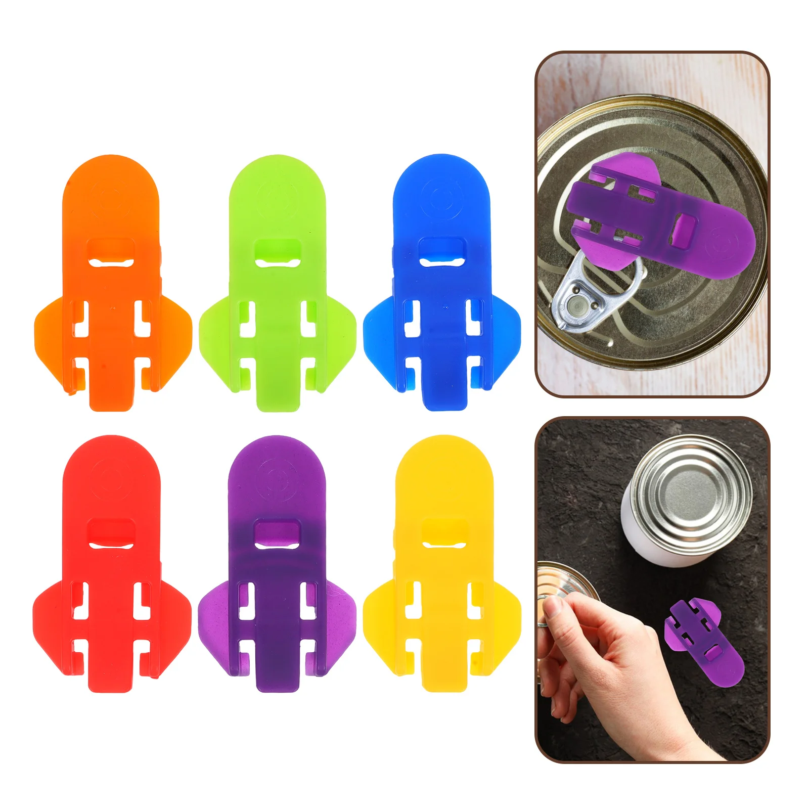 

12Pcs Can Lid Keychains Multifunctional Can Tab Remover Beverage Cover Freshness Sealers Portable Opener Tool for Soda Beer
