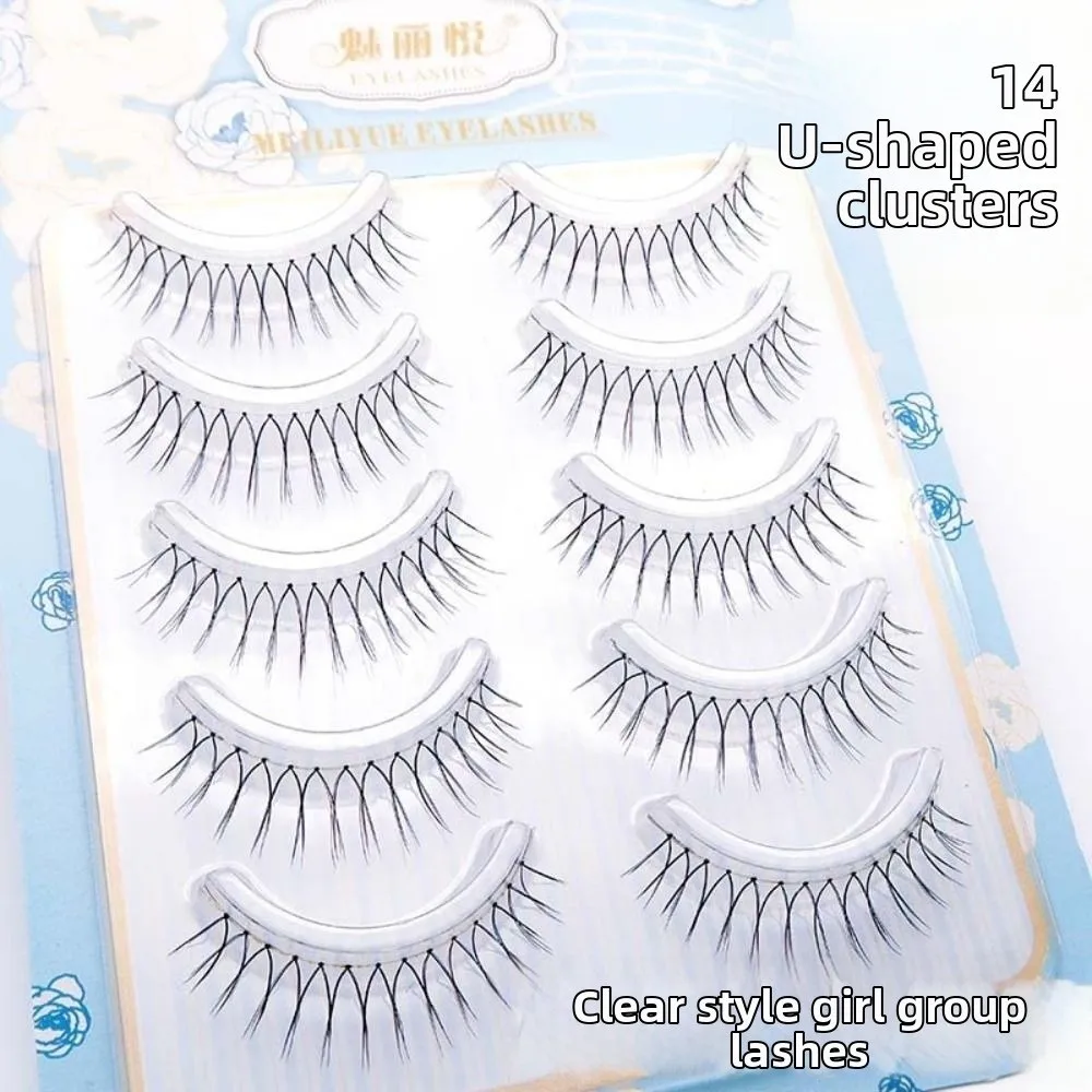 Frauen Schönheit Kpop Idol Stil Falsche Wimpern Volle Streifen U Form Wimpern Flauschigen Volumen Augen Make-Up Zubehör für Mädchen