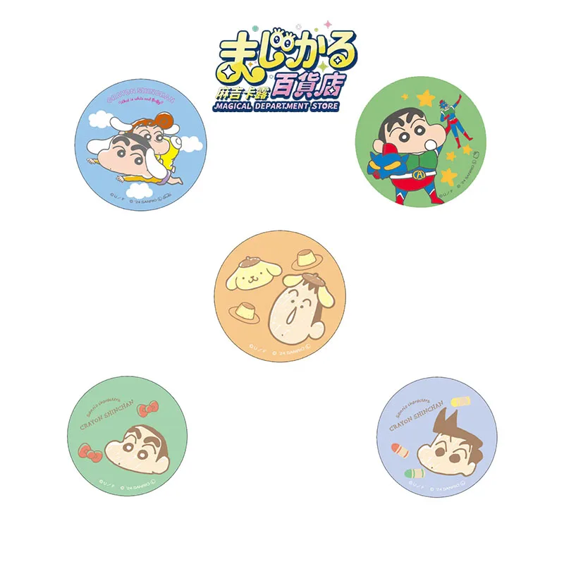 

Оригинальный значок-пин Crayon Shin-chan x Sanrio Canbadge Magical Department Store, коллекционный подарок по аниме и играм