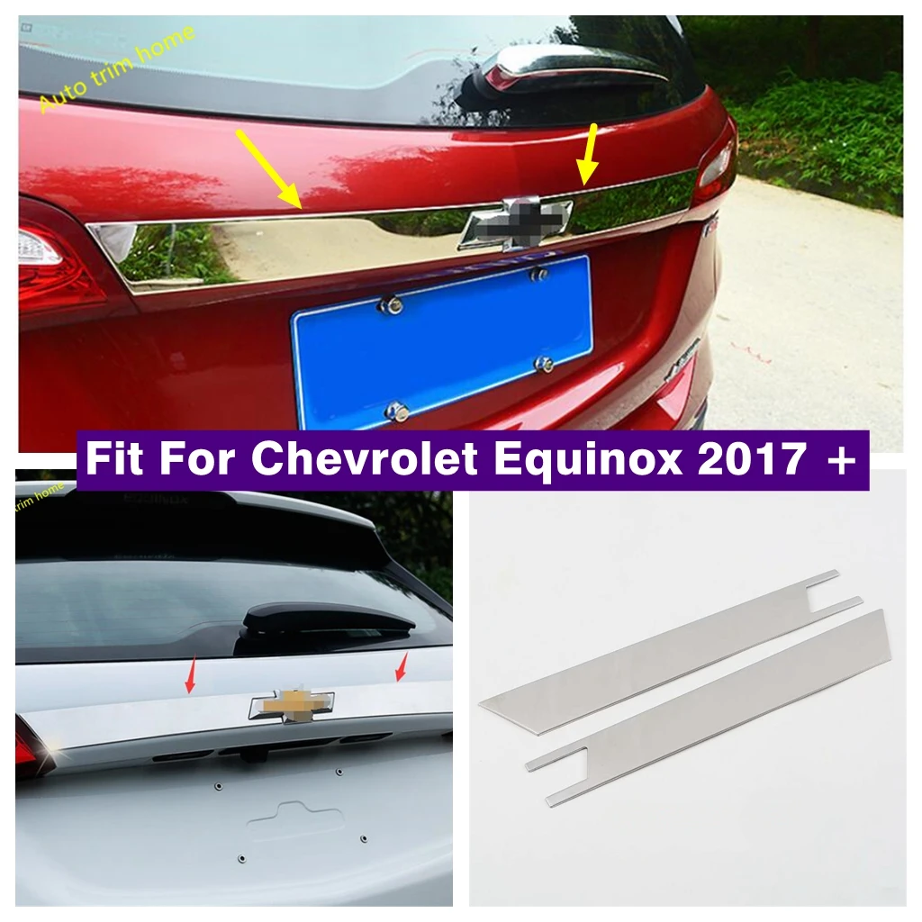 

Molding Tailgate Accent Garnish Styling Rear Trunk Tail Gate Cover Trim For Chevrolet Equinox 2017 - 2022 Exterior Accessories