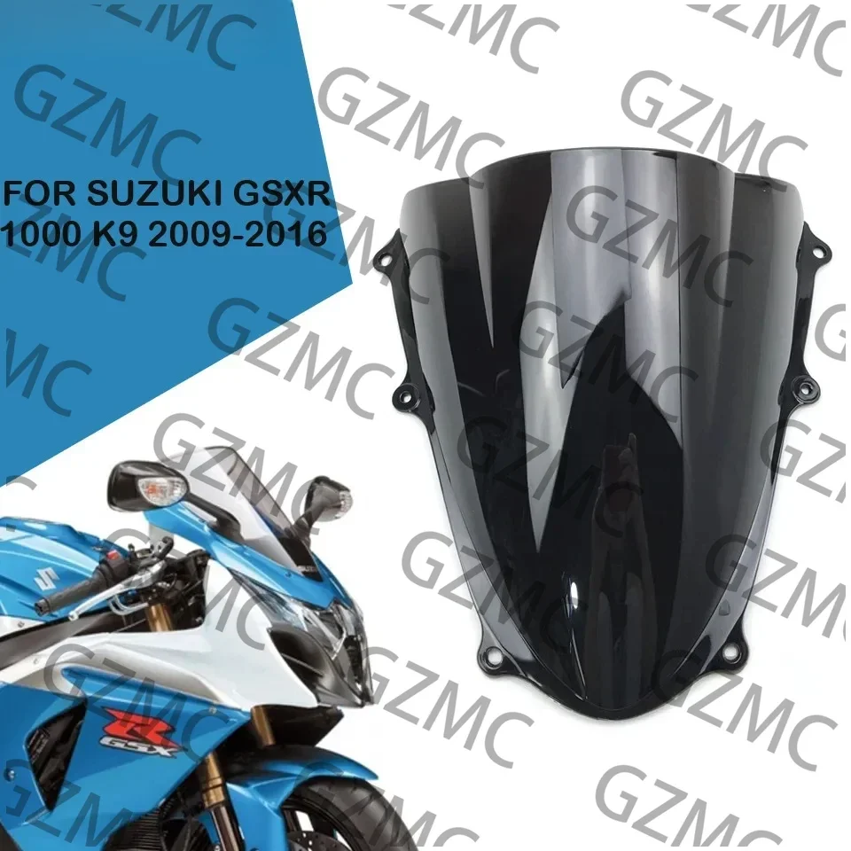 Windshield WindScreen Double Bubble For Suzuki GSXR1000 K9 2009 - 2016 GSXR 1000 R 2010 2011 2012 2013 2014 2015 Wind Deflector