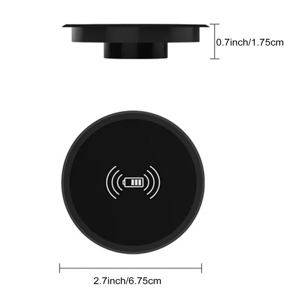 Wireless Charger Desktop Embedded Design 15w Desk Hidden Charging Stations for Home Office