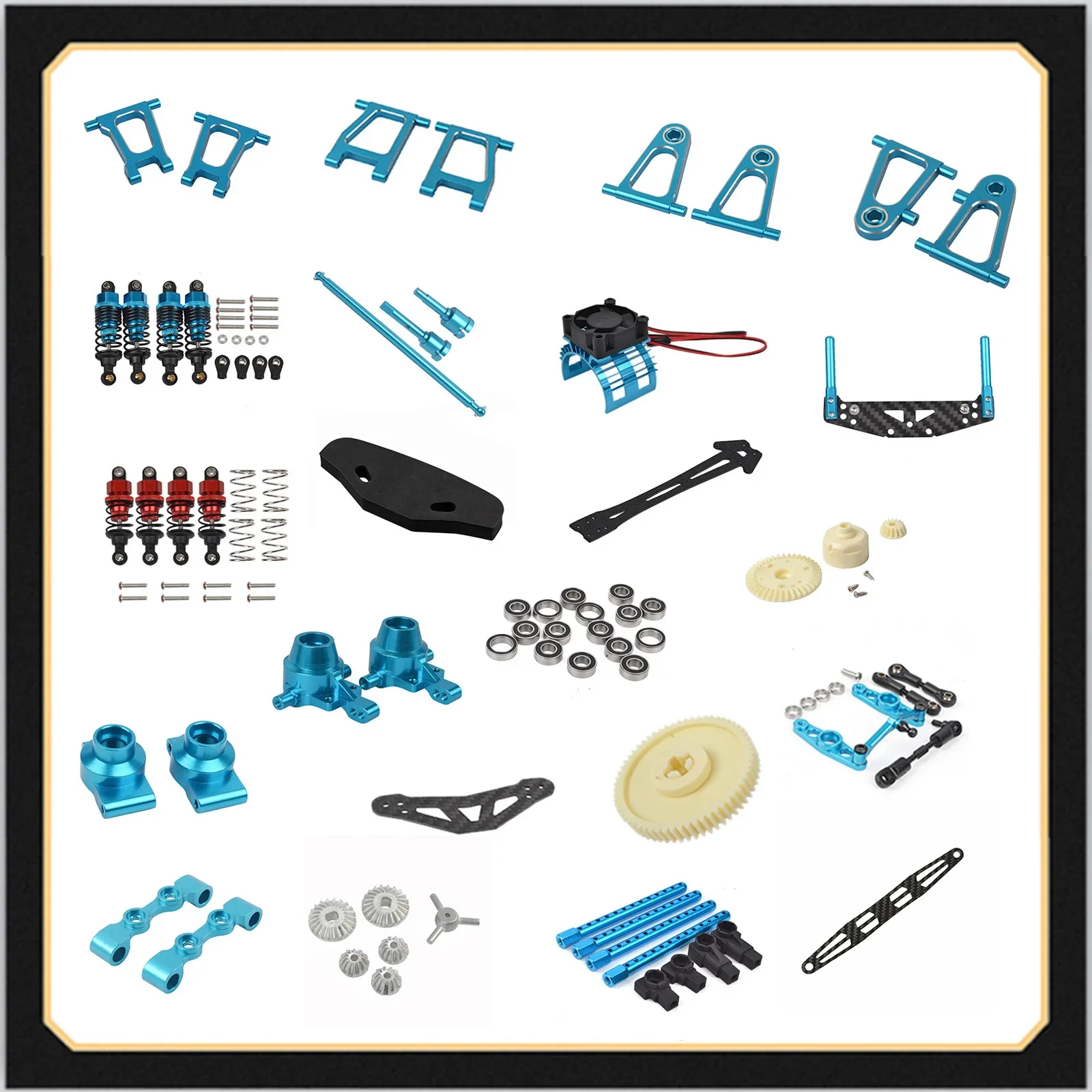 

TT01 Aluminum Shock Absorbers/Bearings/Upright Arms Option Parts for Tamiya TT-01 TT-01E RC Drift Car Upgrades Part