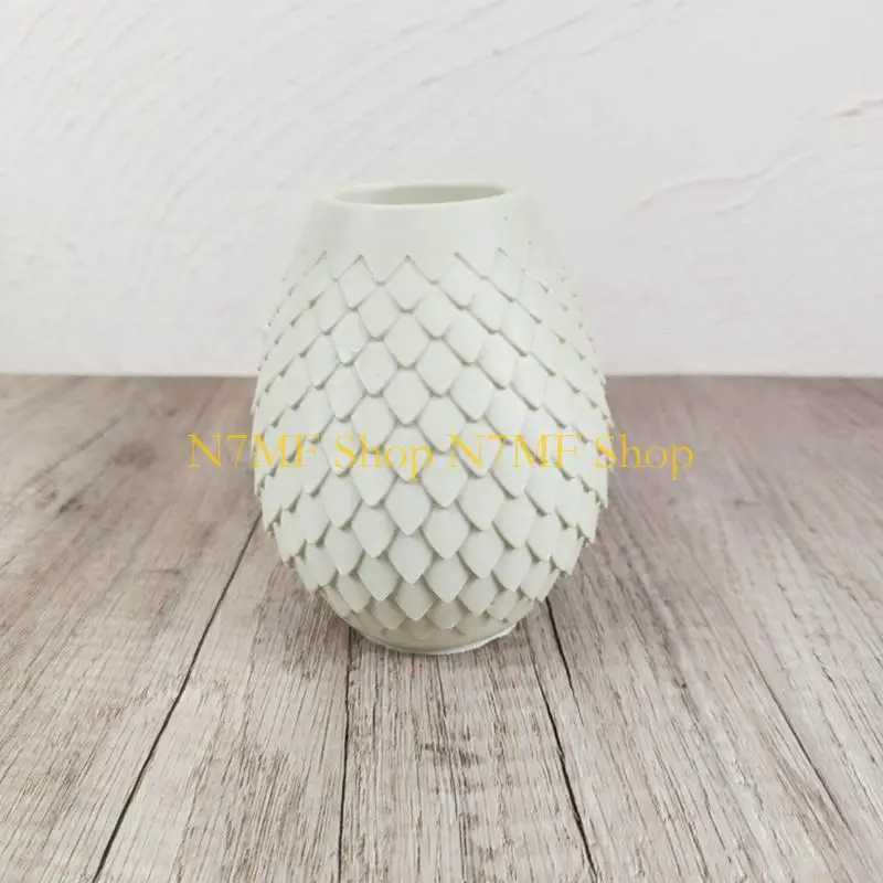 

N7MF Pineapple Flower Vase Mold Plaster Table Ornament Mold Home Decorations Making Tool Pen Holder Epoxy Resin Mold