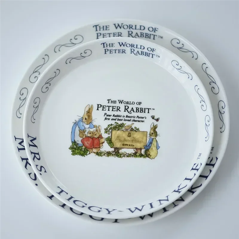 Cute Cartoon Rabbit Dinner Plate, Household Fruit Plate, Bone China, High-end Daily Ceramic Western Food, Exported to the UK