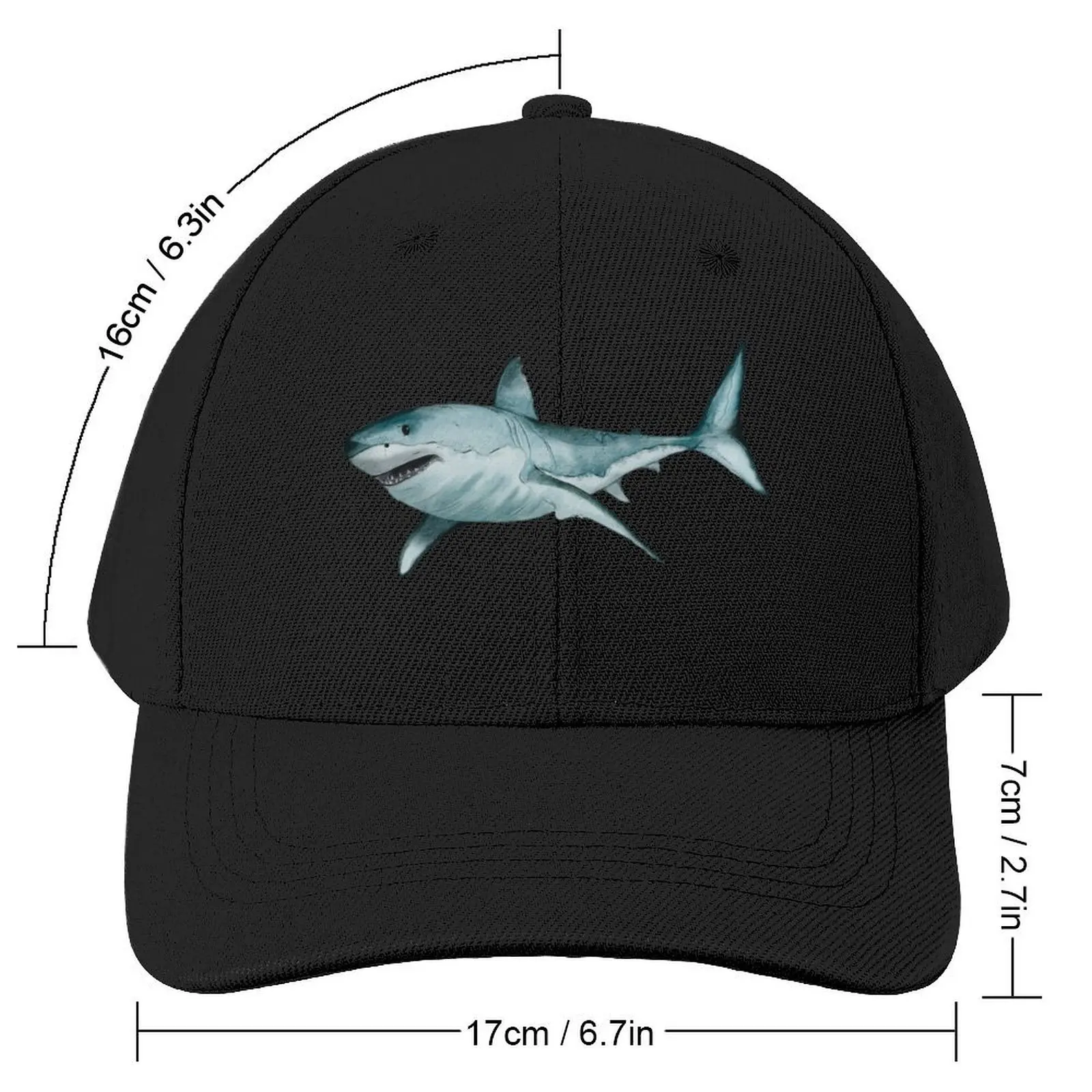 Watercolor Great White Shark Baseball Cap |-F-| Cosplay Baseball For Men Women's