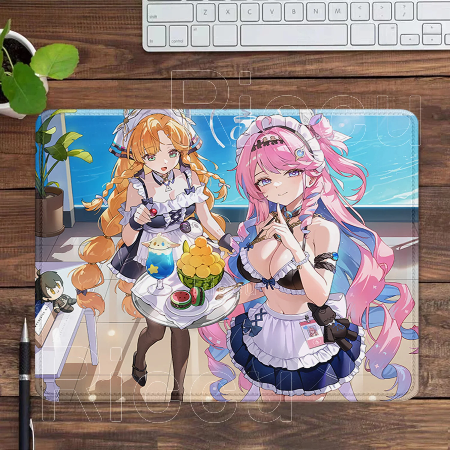 Denia Wuthering Waves WuWa Mousepad Kawaii Anime Girl Gaming Keyboard Small Mouse Pad Offices HD Printing Overlock XXL Desk Mat