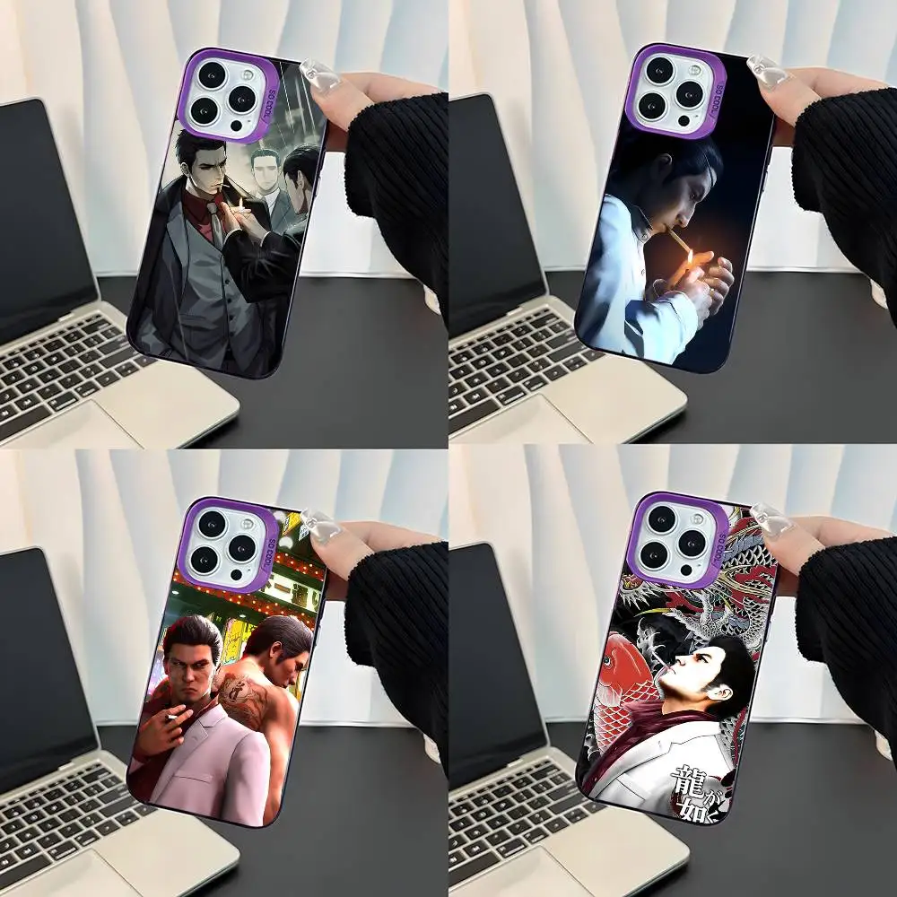 

Y-Yakuza 0 Game Purple Matte Shockproof CoverPhone Case For iPhone 17,16,15,14,13,12,11,Pro,XS,Max,Plus,Mini,SE4,E