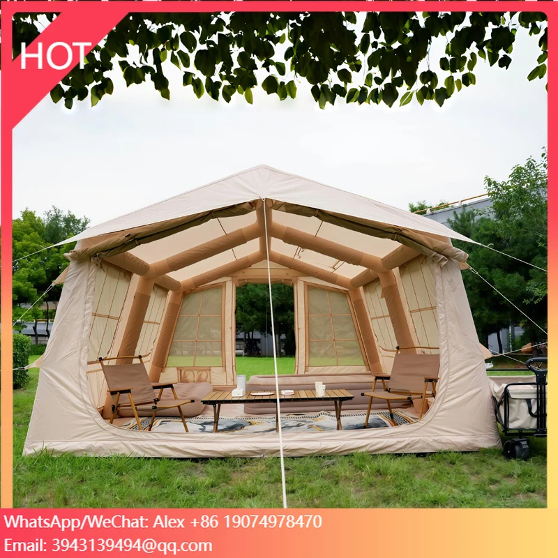 

New 4 Seasons Large 6-8 Person 13.68 And 8.0 Waterproof Outdoor Inflatable Air Tents With Pump For Family Camping