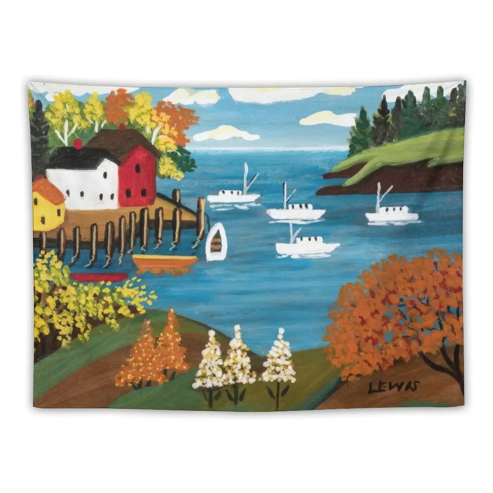 Maud Lewis Tapestry Decorations For Your Bedroom Room Aesthetic Tapestry