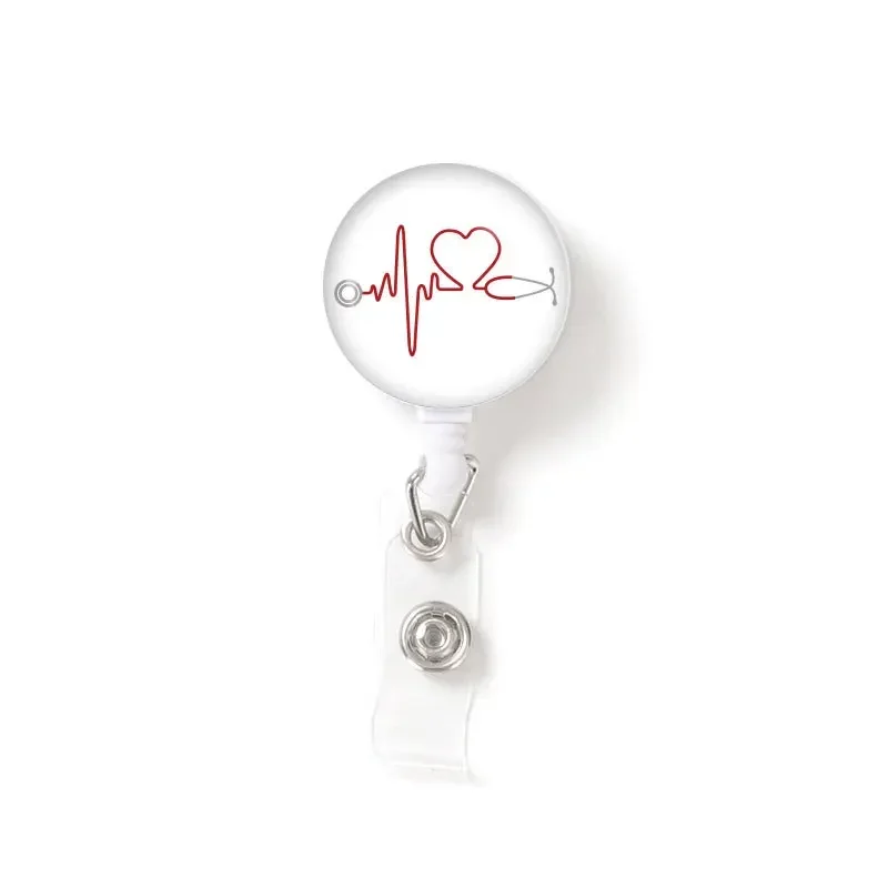 Retractable Badge Reels for Nurses Work Card Holder Uniform Pocket Clip ID Name Card Holder Hospital Supplies