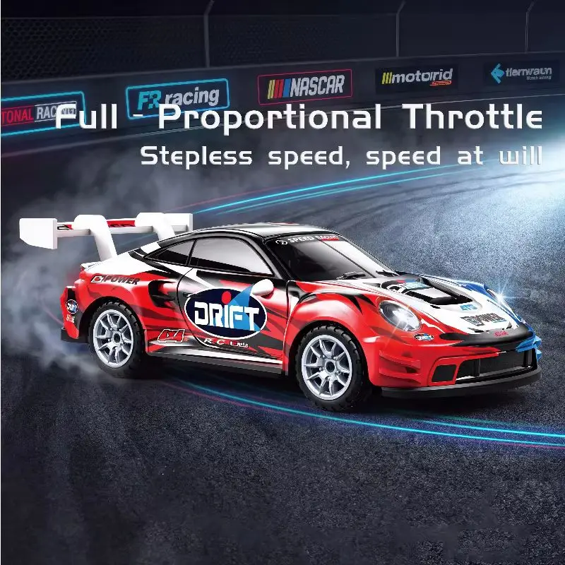 New 1:64 SCY 64001 2.4G Full-Scale Remote Control Racing Drift Car Simulation High-Speed Electric RC Desktop Model With Lights