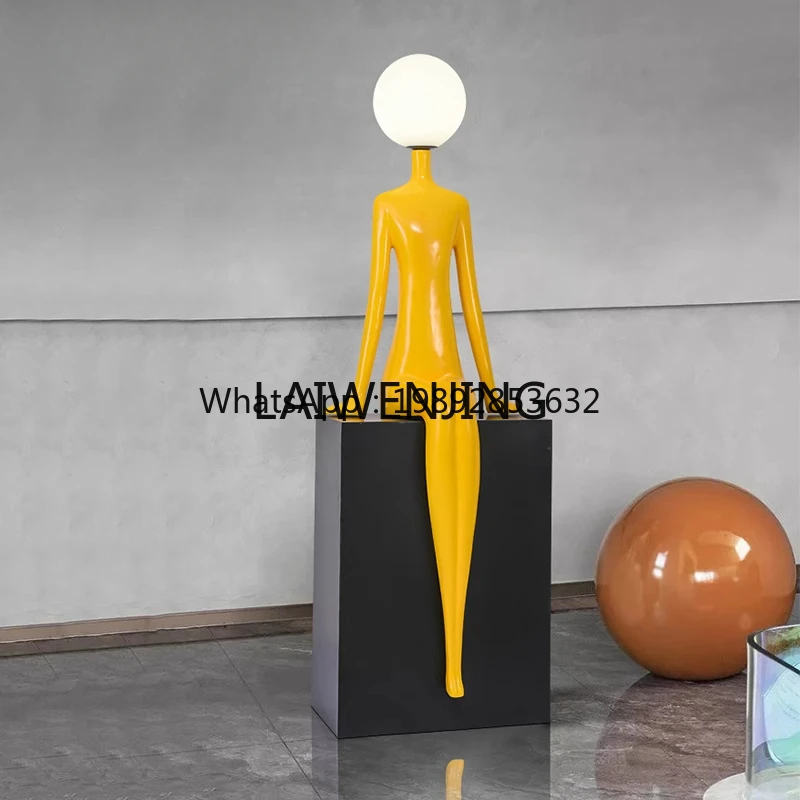 B1  art figure sculpture large decorative floor ornament humanoid abstract ornament