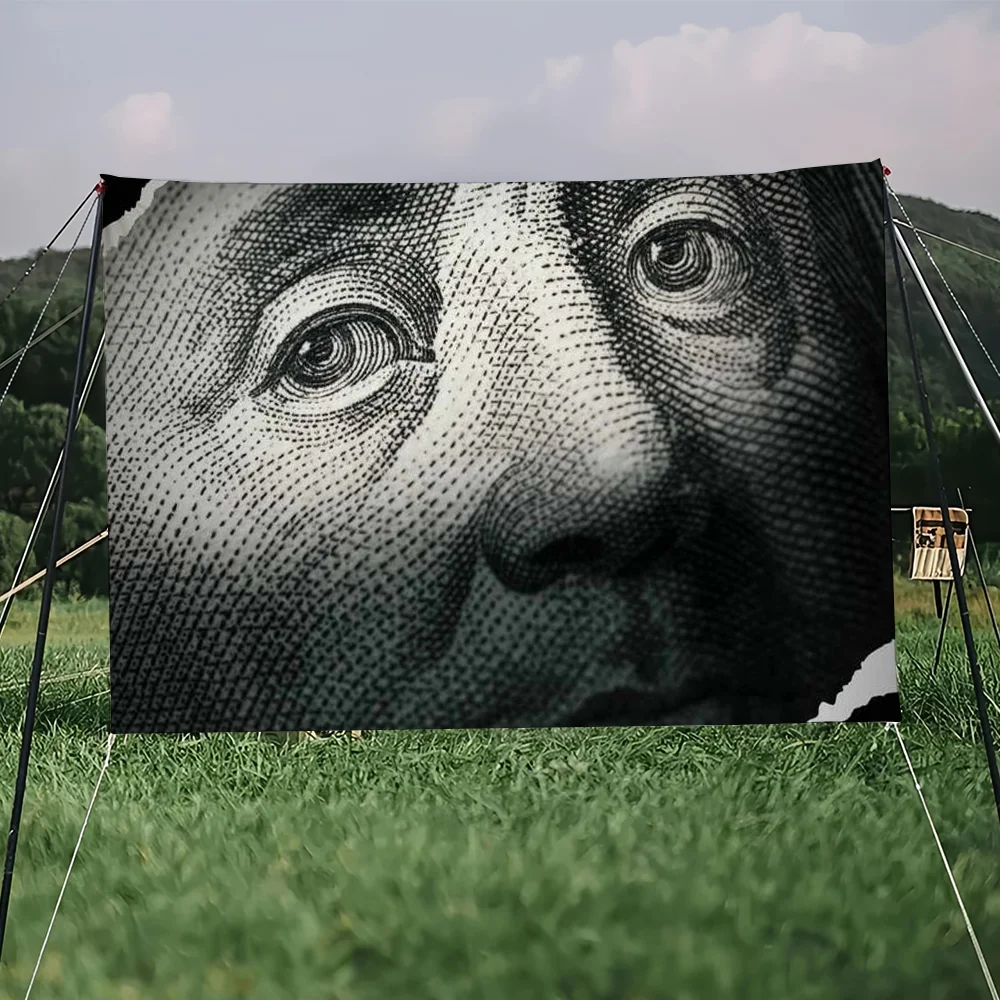 مضحك بنيامين فرانكلين الضريبة ديك العلم الديكور في الهواء الطلق نزهة حفلة الفن معلقة المنزل التخييم حفلة راية أعلى بوم الأكثر مبيعا #5