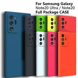 Dla Samsung Galaxy Note20 Ultra Etui Silky Silicone Cover Soft-Touch Back Protective Housing Dla Note20 Ultra Note 20 + Full Back