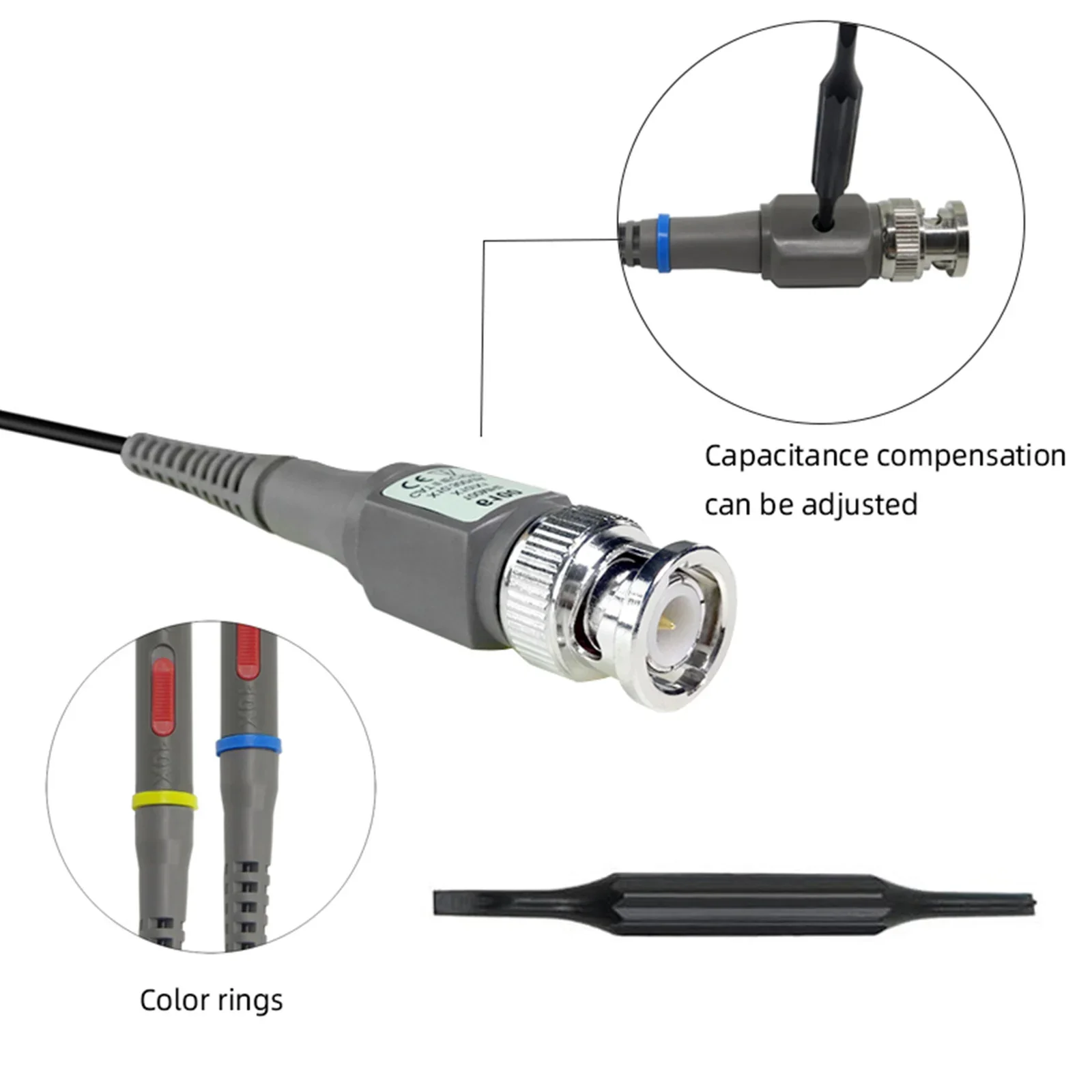 Sonde a Clip per oscilloscopio universale P6100 YPioneer 100MHz con Kit accessori 1X 10X