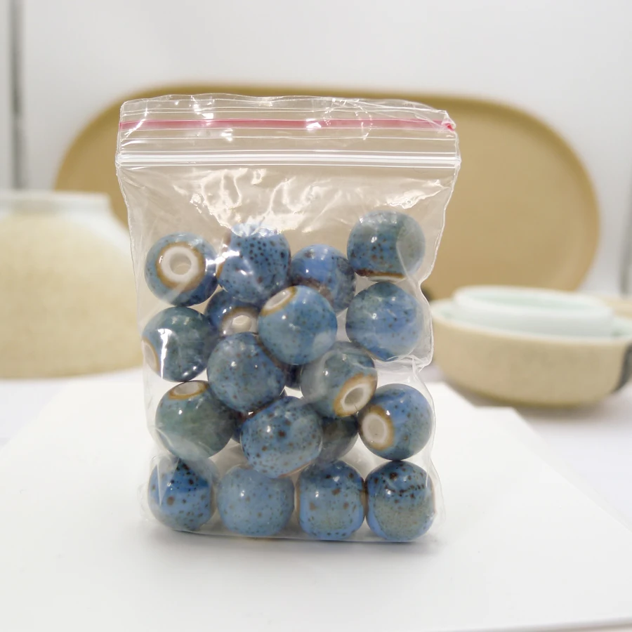 10# 40pcs DIY Ceramic Beads DIY  Not Silicone Porcelain Bead For Jewelry Making 10mm  Beads #A301A