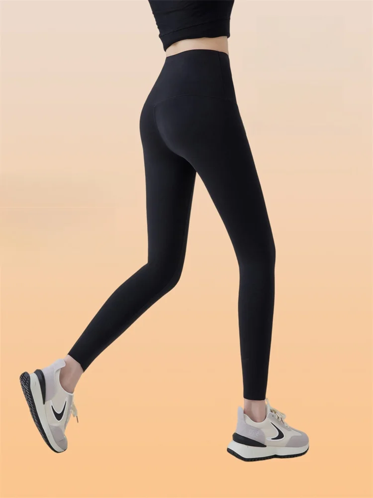 Thiened Pantaloni da yoga caldi in pelle arca Leggings lunghi a vita alta da donna Foderati in Fce Extra Thi Autunno Inverno Abbigliamento da esterno