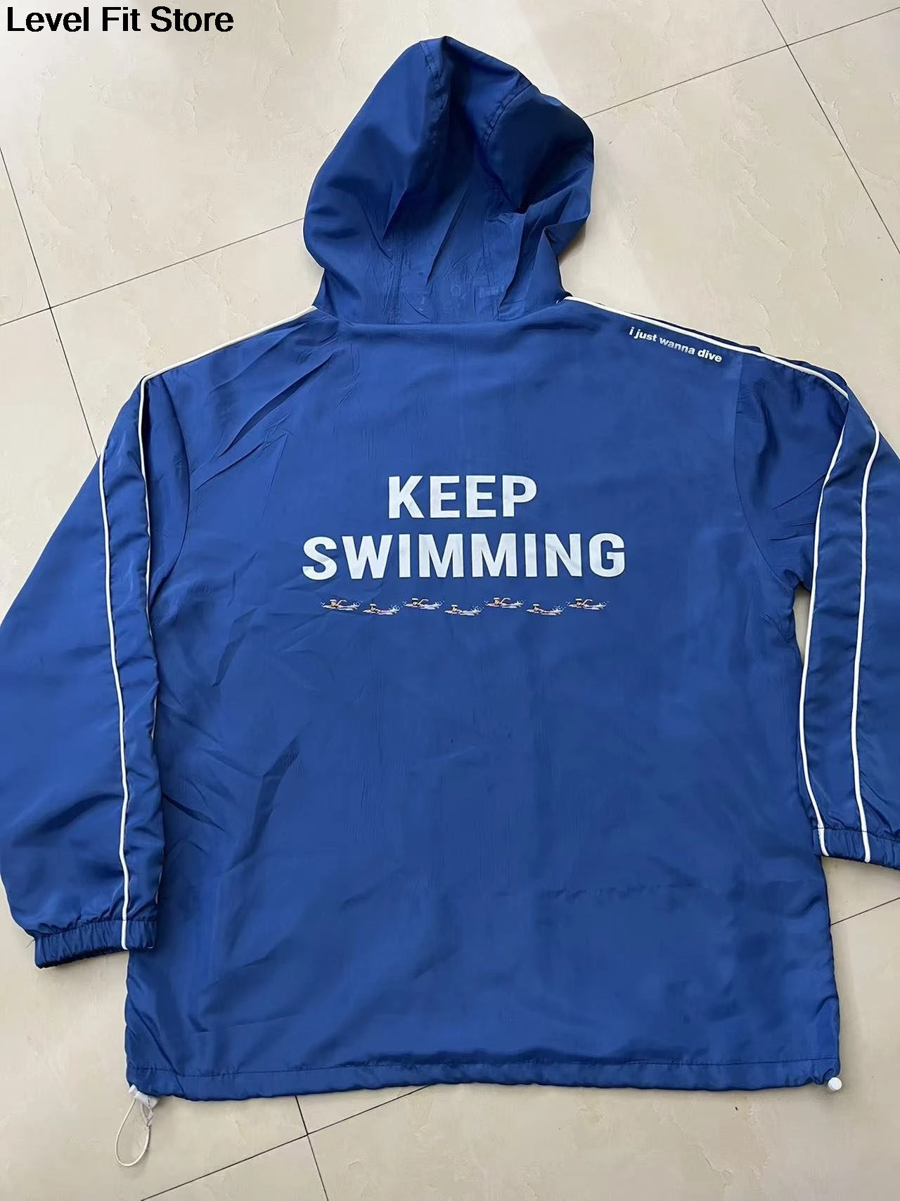 Zipper Hoodie Keep Swimming Jacket Keep Swimming Hoodie Sweater Sweatshirt view 3