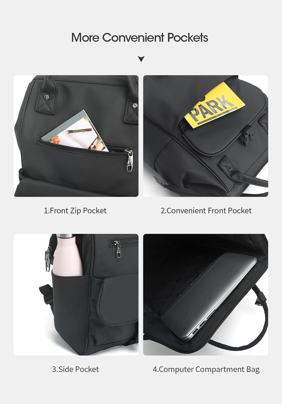 Tigernu Neue Damen Casual Rucksack Für Frauen Spritzwassergeschützt TPU Reise Camping Weibliche Handtaschen Leichte Wandern Schule Rucksäcke – Detail 6
