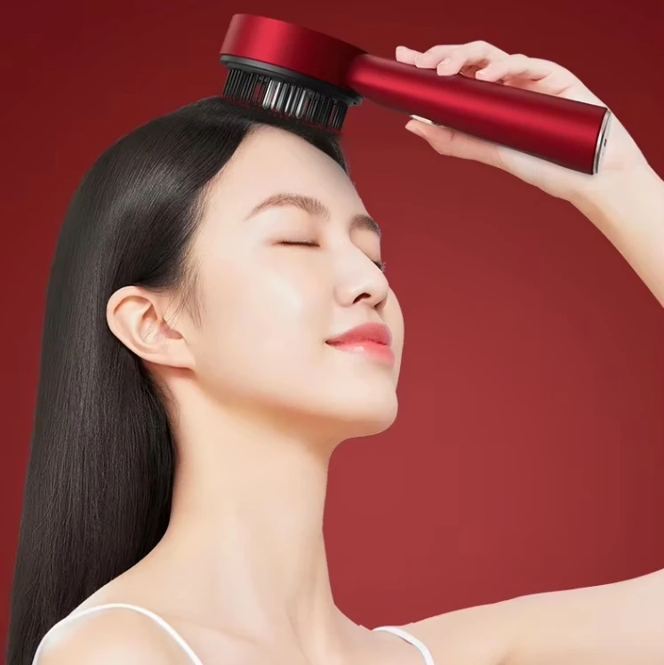 مشط تدليك فروة الرأس الكهربائي من LL لنمو الشعر ومضاد لتساقط الشعر، علاج احترافي باللون الأحمر، فرشاة شعر سحرية، أداة توزيع الزيت #2