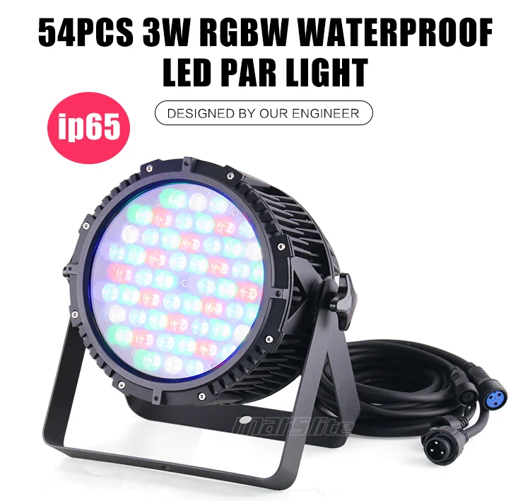 Marslite Outdoor 54x3w Led Par Light Waterproof Disco Party Event Par Led Rgbw Dj Par Light