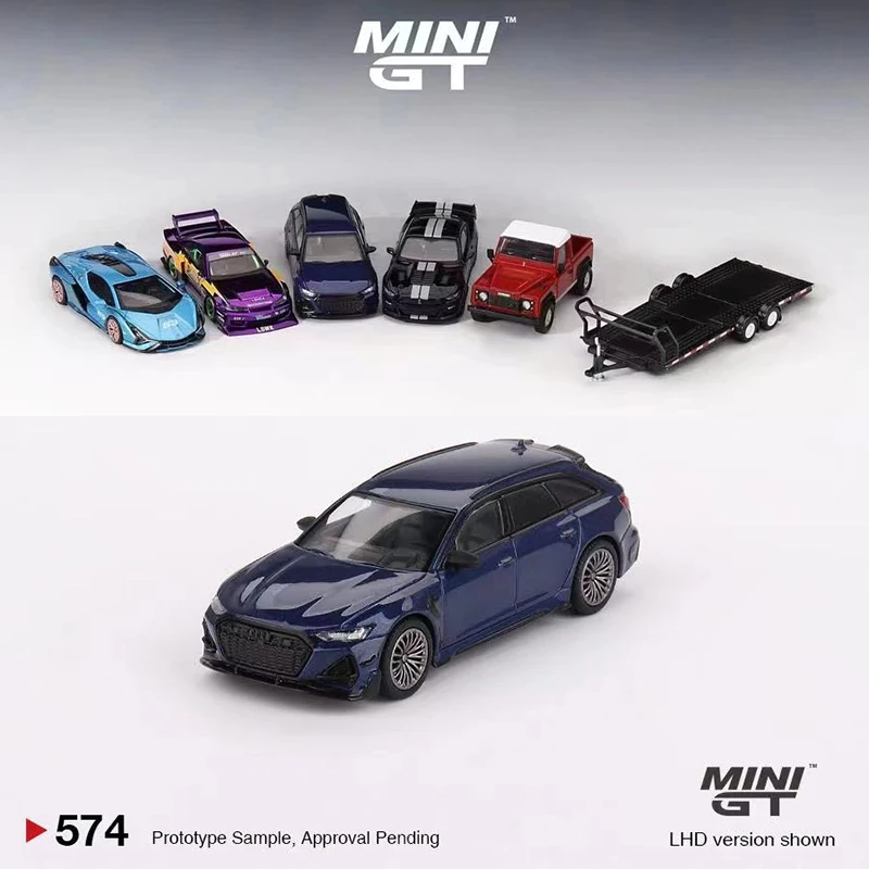 

Мини GT 1:64 модель автомобиля ABT RS6-R литой автомобиль #574 LHD-синий металлик