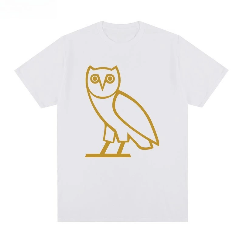Drake Male Duck OVO Men's and Women's T-shirt Round Neck T-shirt Pure Cotton Short Sleeve Hip-hop Rap Loose CLB Canada