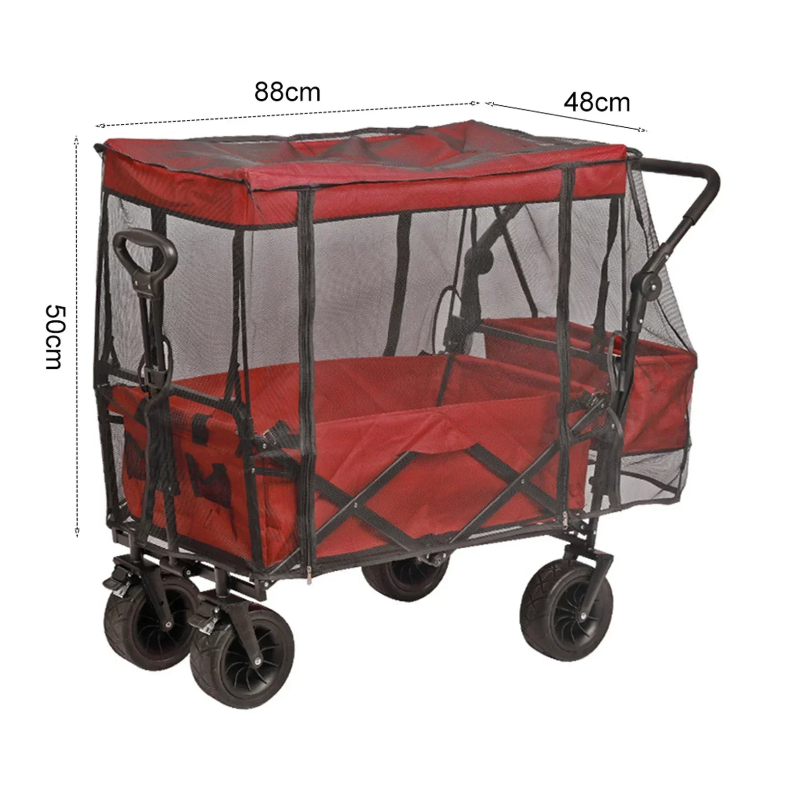 Bug Mesh Net Cover For Collapsible Beach Folding Wagon Accessories Attachment Polyester Net Cover Outdoor Accessories