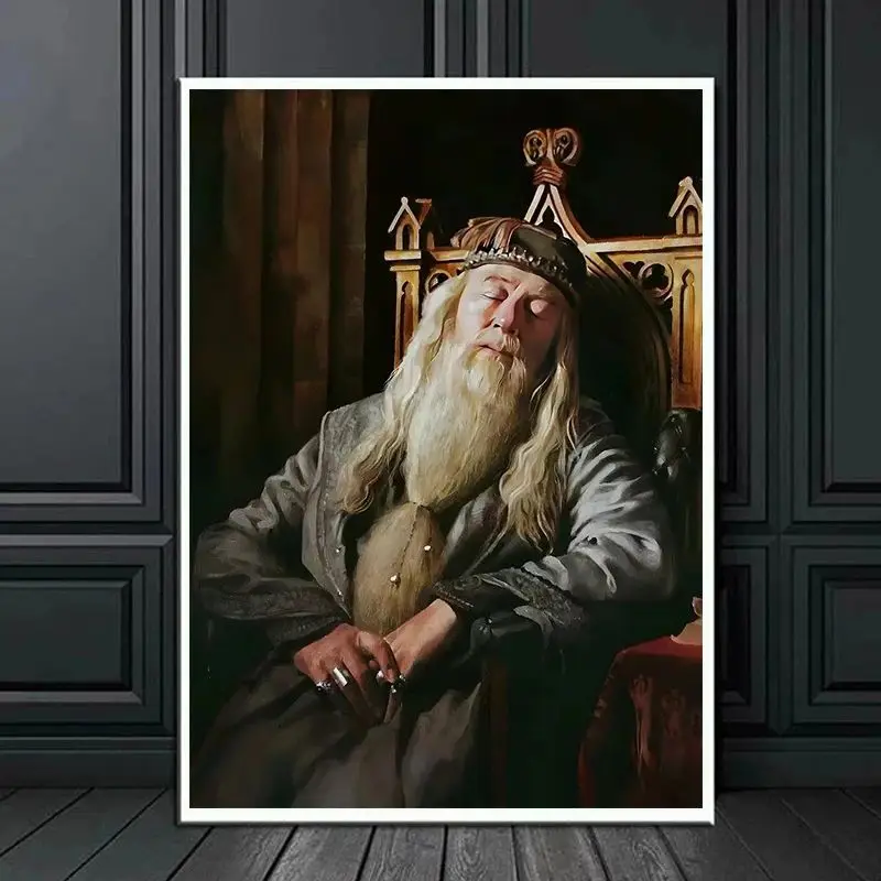معرض Headmasters صور ملصق طباعة H-Hogwarts أستاذ النوم قماش اللوحة معالج ماجيك المدرسة المشارك ديكور المنزل هدية