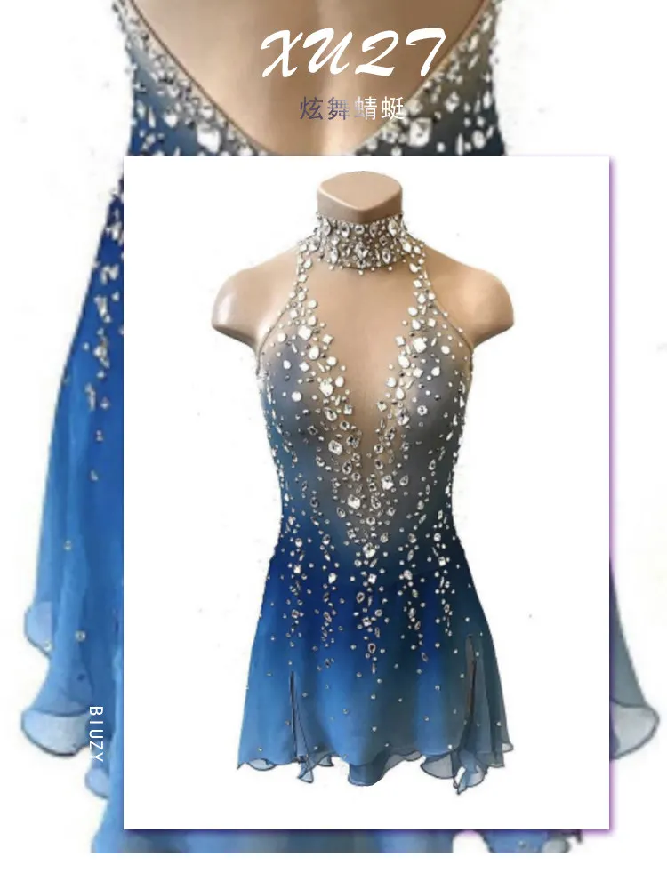 Figure Skating Dress Adults And Children Grading Performance Suits Competition Training Girls' Skirt  피겨스케이트옷 Performance Dress
