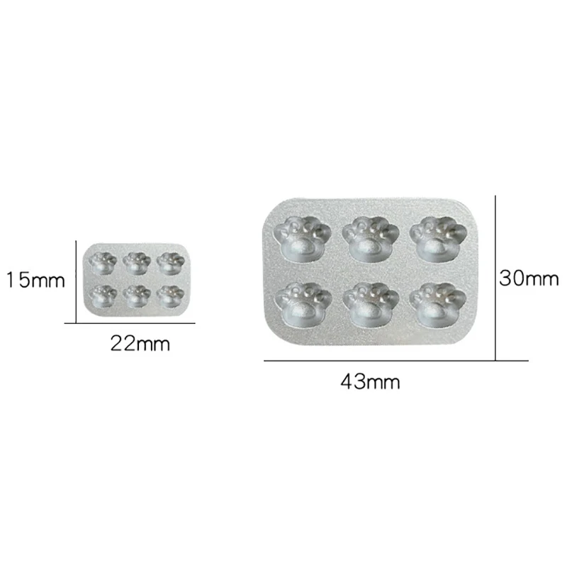1Pcs Miniatur Puppenhaus Mini Gebäck Keks Cookie Kuchen Brot Silber Form DIY Lebensmittel Spielen Silikon Form Zubehör