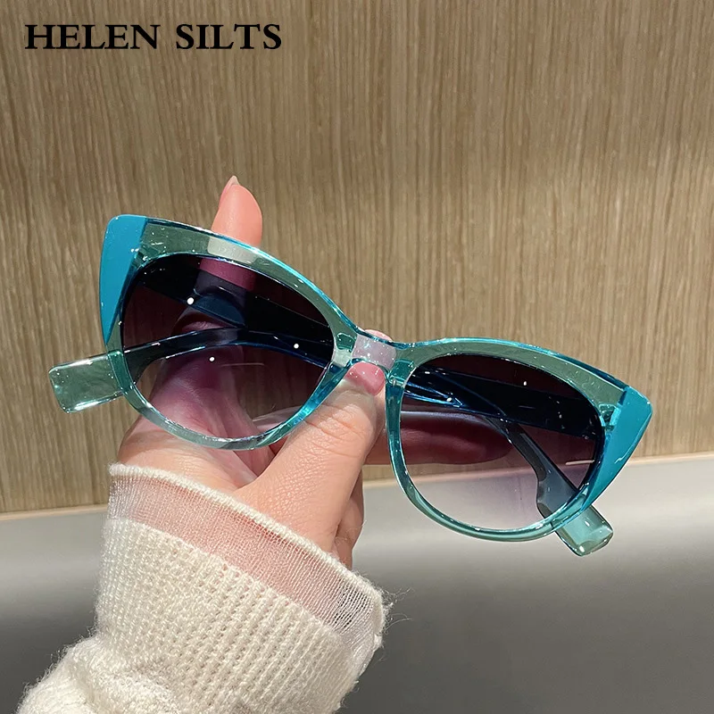 

2024 Cat Eye Sunglasses Women Gradient Brand Designer Sun Glasses Female Retro Gray Lens Driving Fishing Oculos UV400