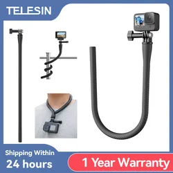 TELESIN Action Camera Mount For Gopro Insta360 DJI Action Mini Camera Octopus Tripod Phone Holder Clip Stand Flexible Mount