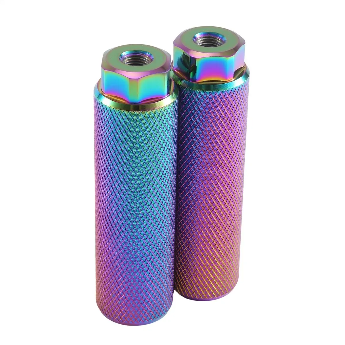 

(ABHW) 2 Pcs Aluminum Alloy Foot Stunt Peg for Bike 3/8Inch Axle Footrest-Lever Cylinder Grip Non-Slip Axle Foot Pegs