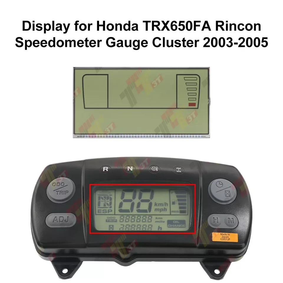 

Display for Honda TRX650FA Rincon Speedometer Gauge Cluster