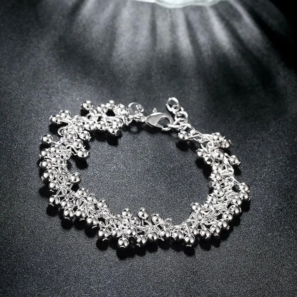 Special Offer Lady 925 Sterling Silver Bracelets Vintage Grape Beads Chain For Women Wedding Party Fashion Fine Jewelry Gifts
