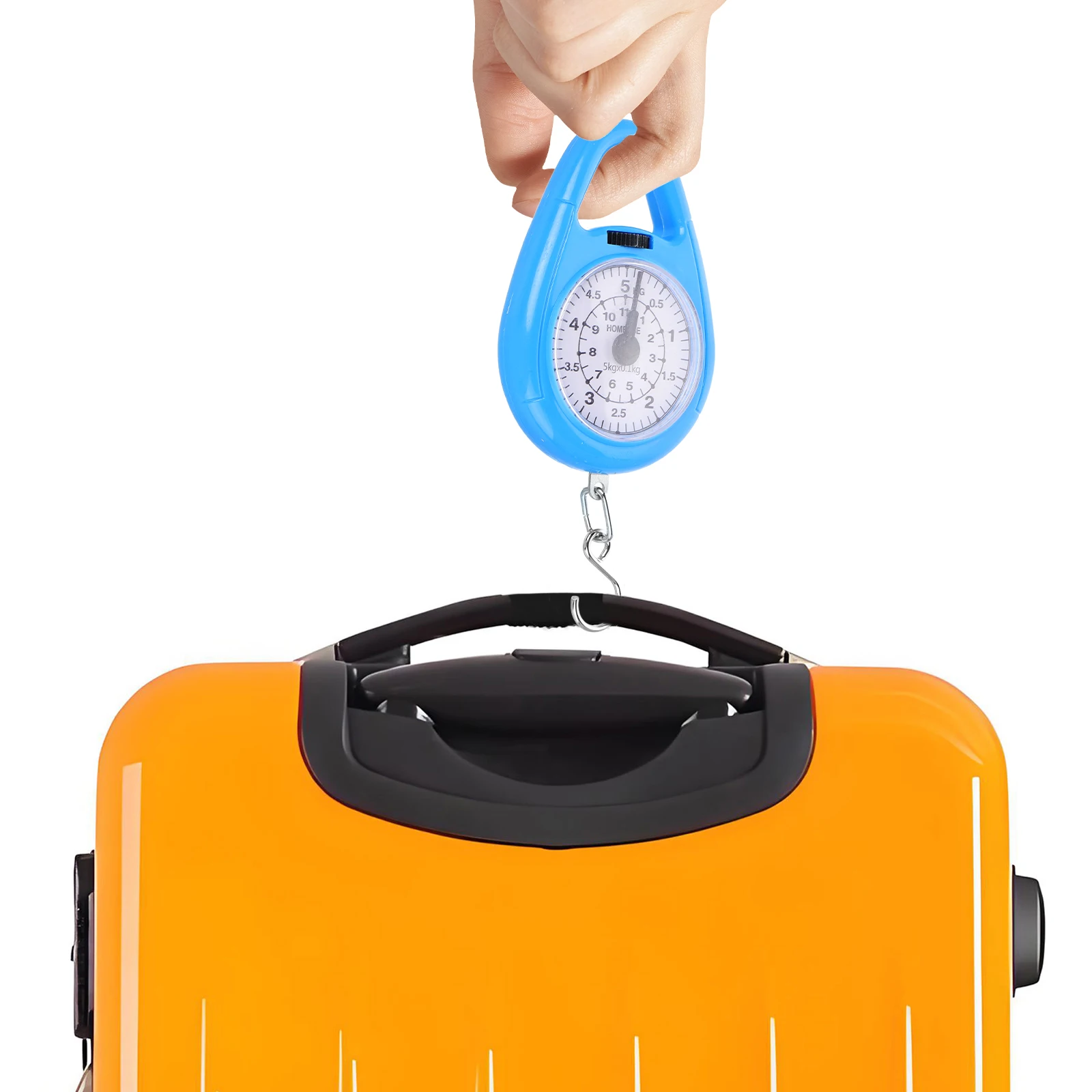

Spring Scale Small Portable Luggage Suitcase Travel Weighing Scale Mini Hanging Tool Bright Hanging
