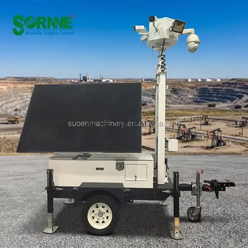 wmwmnu SORNNE 4G WIFI Solar Security Outdoor Monitoring System Off-Grid Solar CCTV Trailer Mobile Monitoring TowerODM OEM