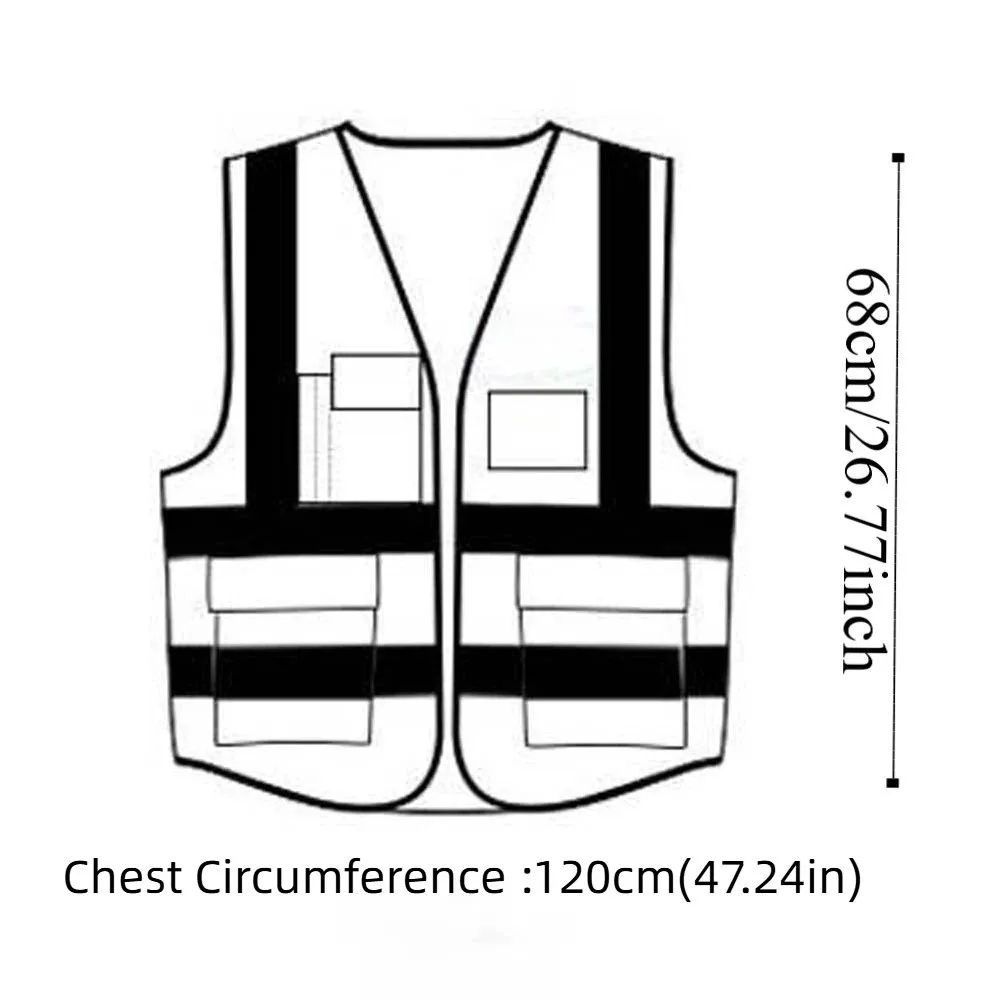 Светоотражающий жилет высокой видимости, предупреждающий один размер, уличная защитная одежда с карманом, дышащее защитное снаряжение для бега, спортивное