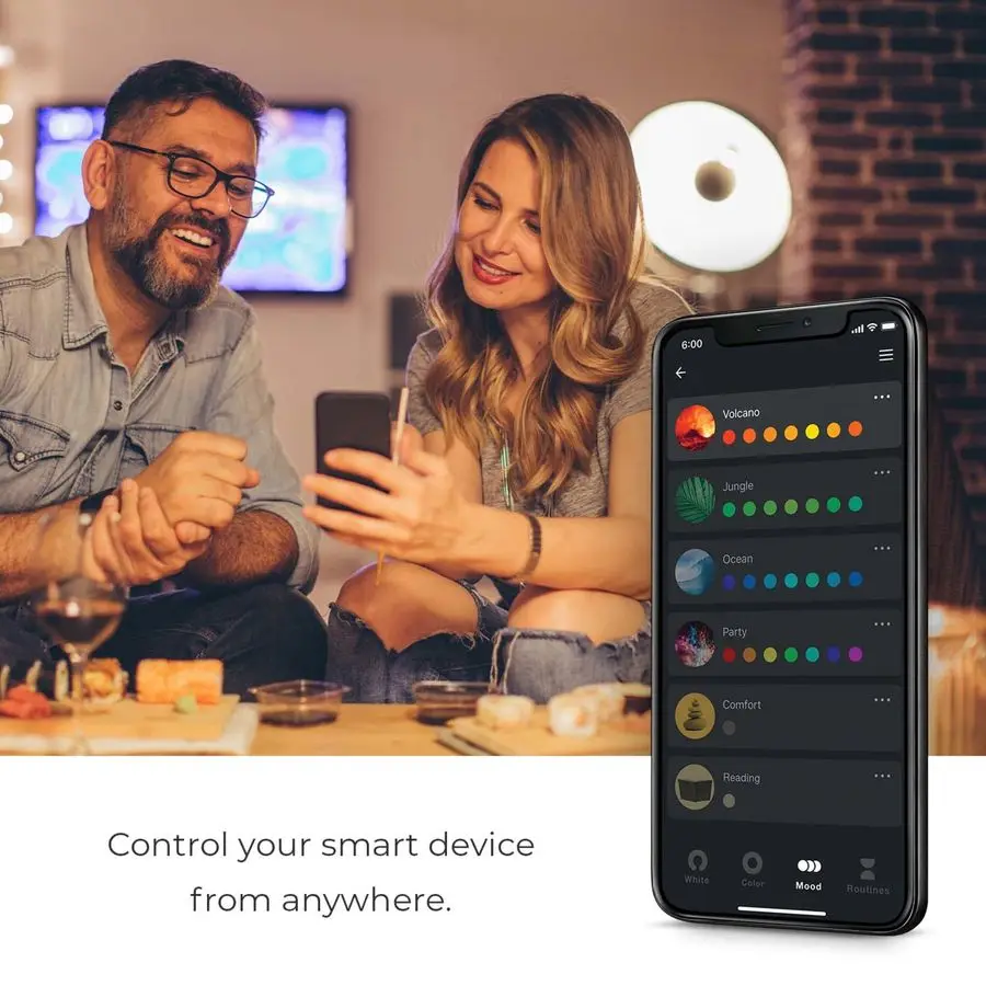 Électrique 57503 WiFi Smart 4Light 28W LED éclairage sur rail, noir mat, aucun hub requis, activé par la voix, RVB à changement multicolore,