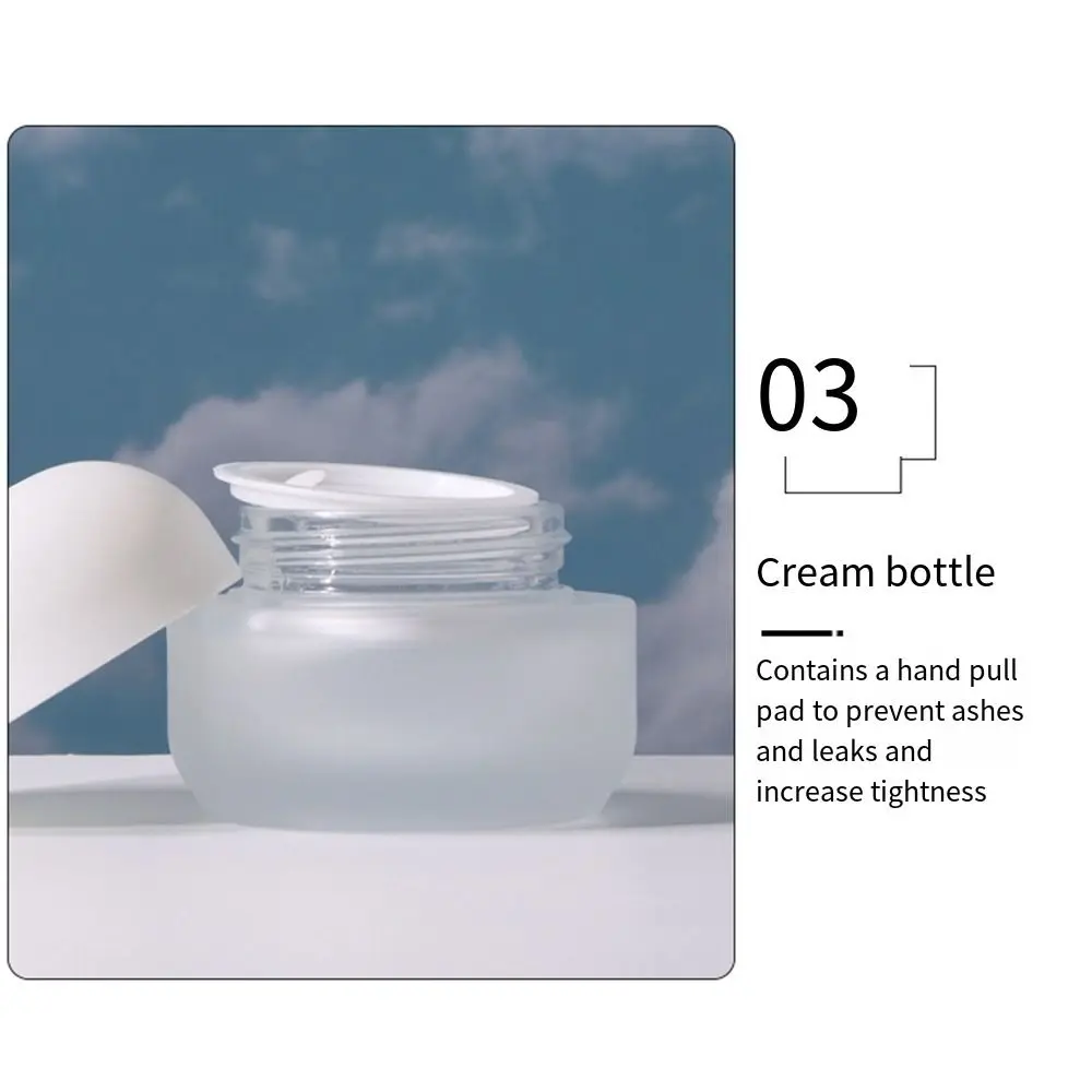 Portable Refillable Bottles Cosmetic Container For Liquid Foundation 20-120ml Frosted Glass Lotion Pump Bottle Press Dispenser