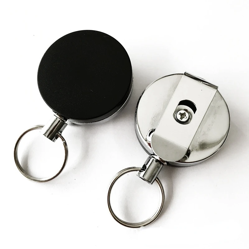 Retractable Badge Reel for Badge Holder ID Tag Easy Pull Lanyard Staff Work Card Clips for Nurses Doctors Credential Card Holder