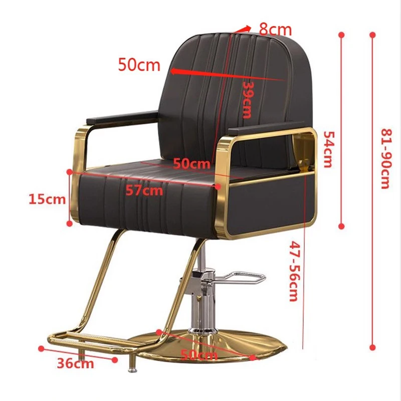 Minimalist Black Barber Chair Nordic Trendy Simple Elegant Hairdresser Chair Luxury Aesthetic Cadeira Giratoria Salon Furniture