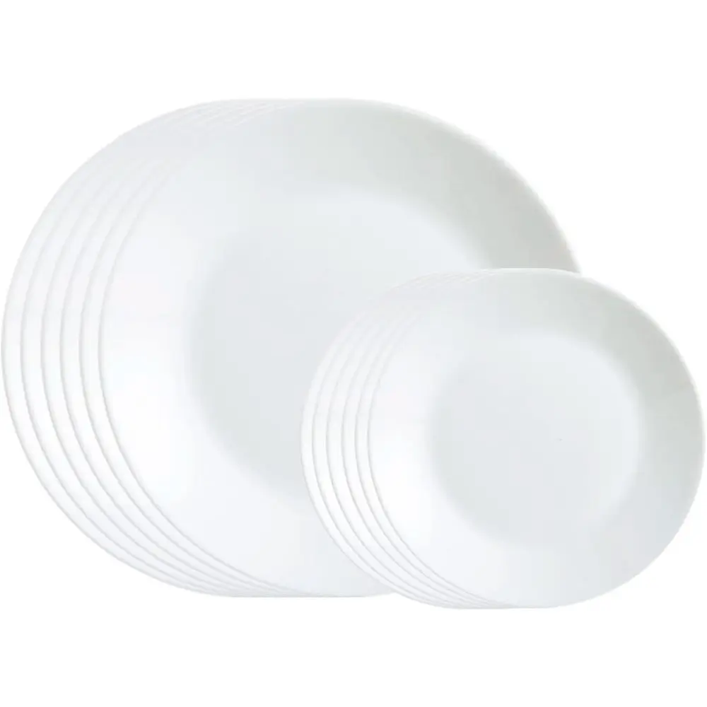 

Набор обеденных тарелок Winter Frost White и тарелок для хлеба и масла, на 6 штук (всего 12 тарелок)