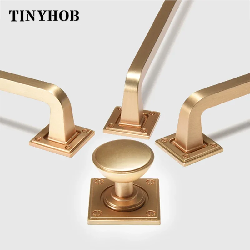 TINYHOB  European Cabinet Handle Shell shape Furniture Hardware Zinc alloy Kitchen Door Knobs Cupboard Wardrobe Drawer Pulls