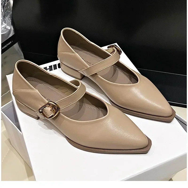 2025New Style Fashionable Comfortable Elegant Toe Shoes Women's Sweet Cool Mary Jane Shoes Evening Night Versatile Scoop Shoes