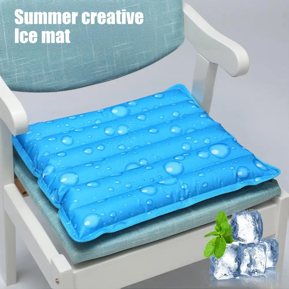 

1Set Summer Ice Cooling Mat Waterproof Inflatable Seat Cushion Foldable Portable Travel Car Home Office Chair Water Seating Pad