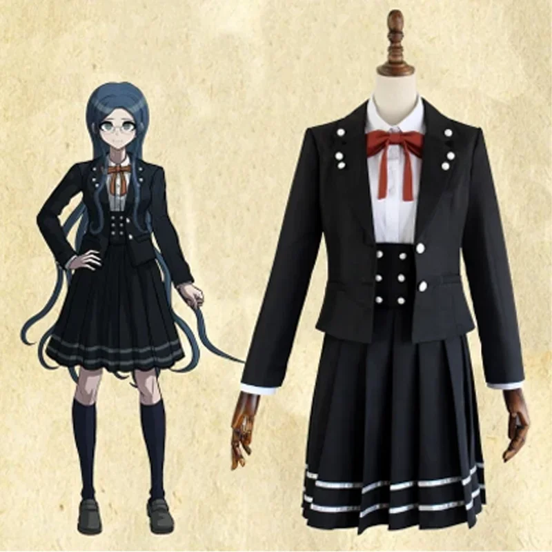 

Anime Danganronpa V3 Shirogane Tsumugi Original Edition JK Uniform Cosplay Costume Women Halloween Party suits with Wig Hair